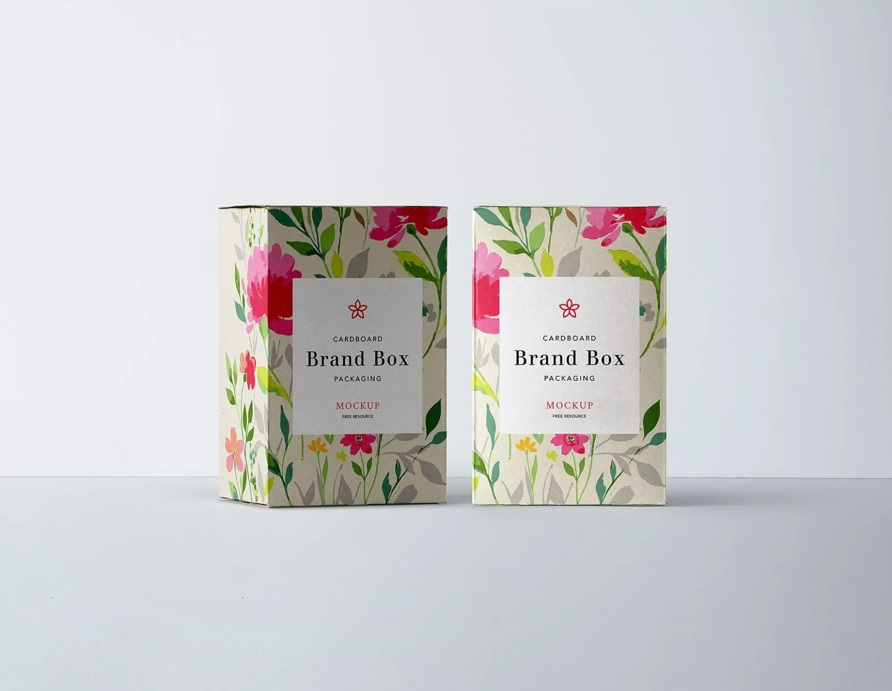 Free Cardboard Product Box Mockup