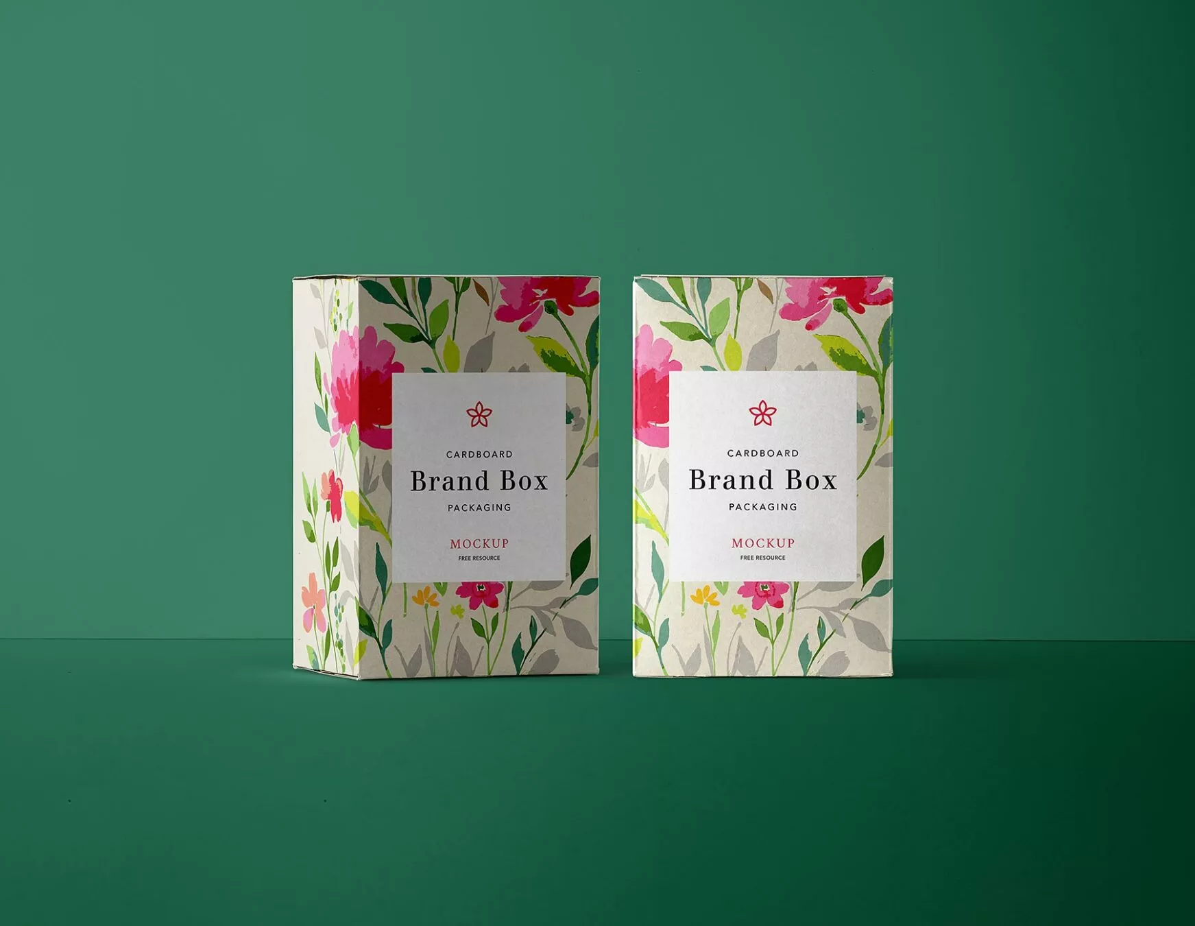 Free Cardboard Product Box Mockup