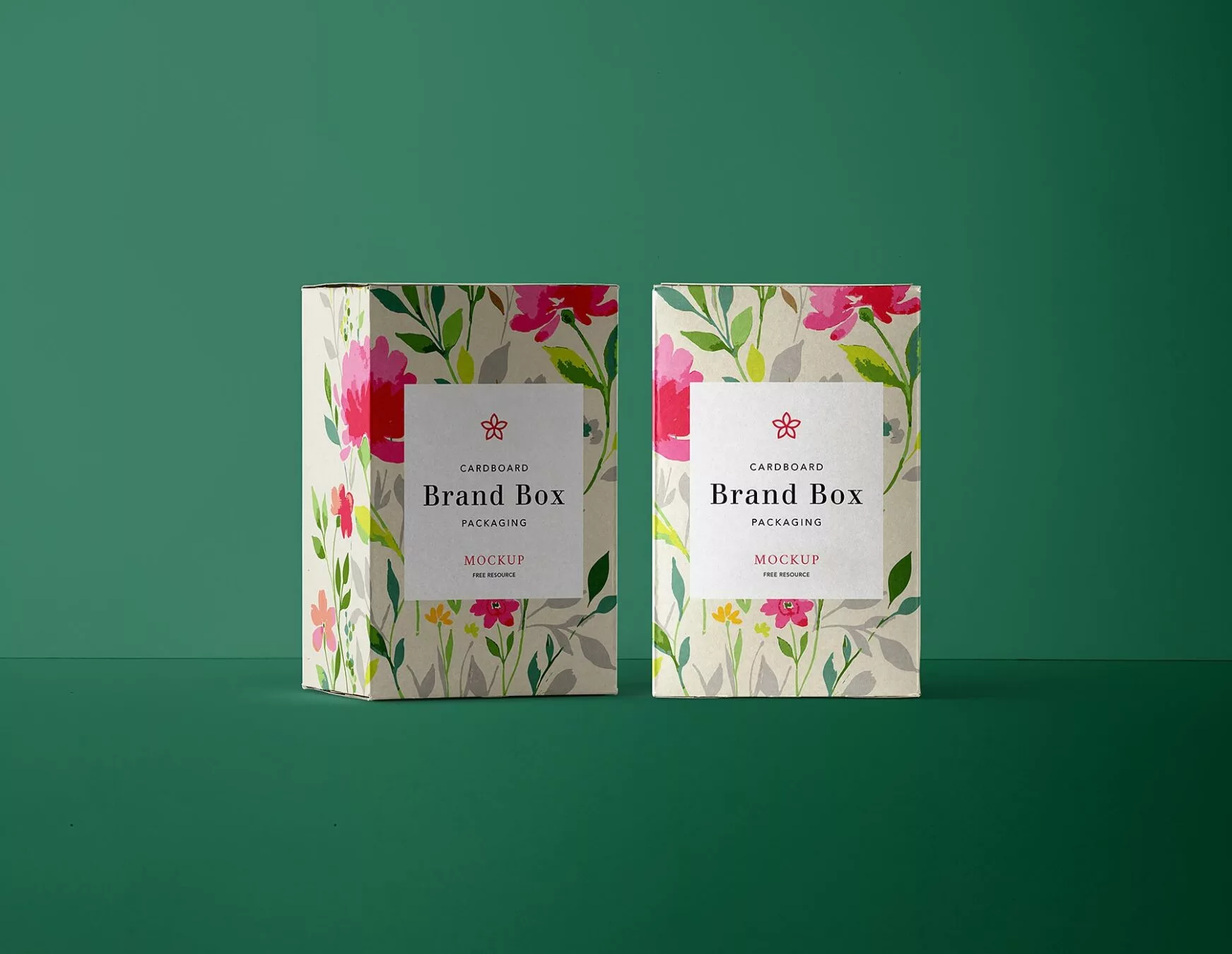 Free Cardboard Product Box Mockup