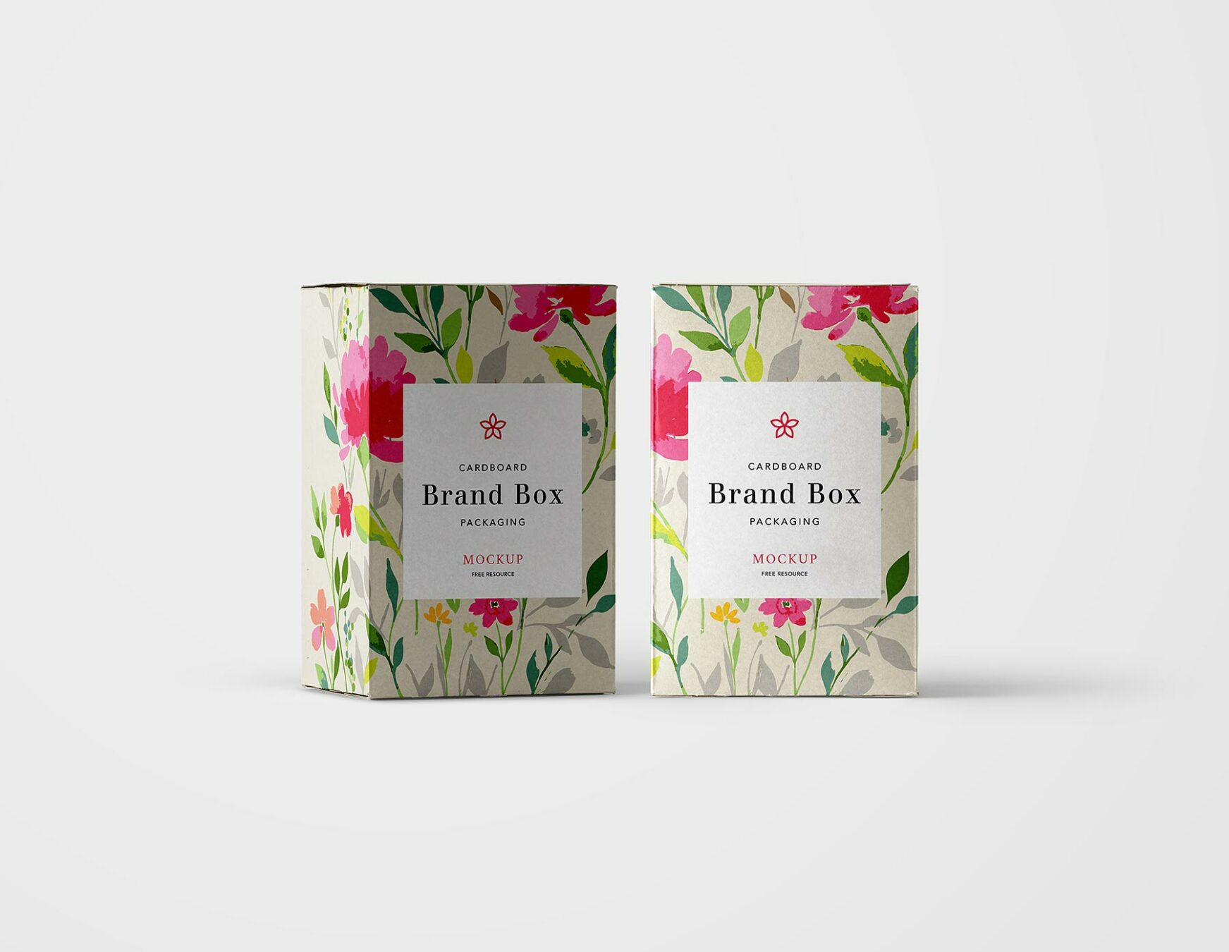 Free Cardboard Product Box Mockup