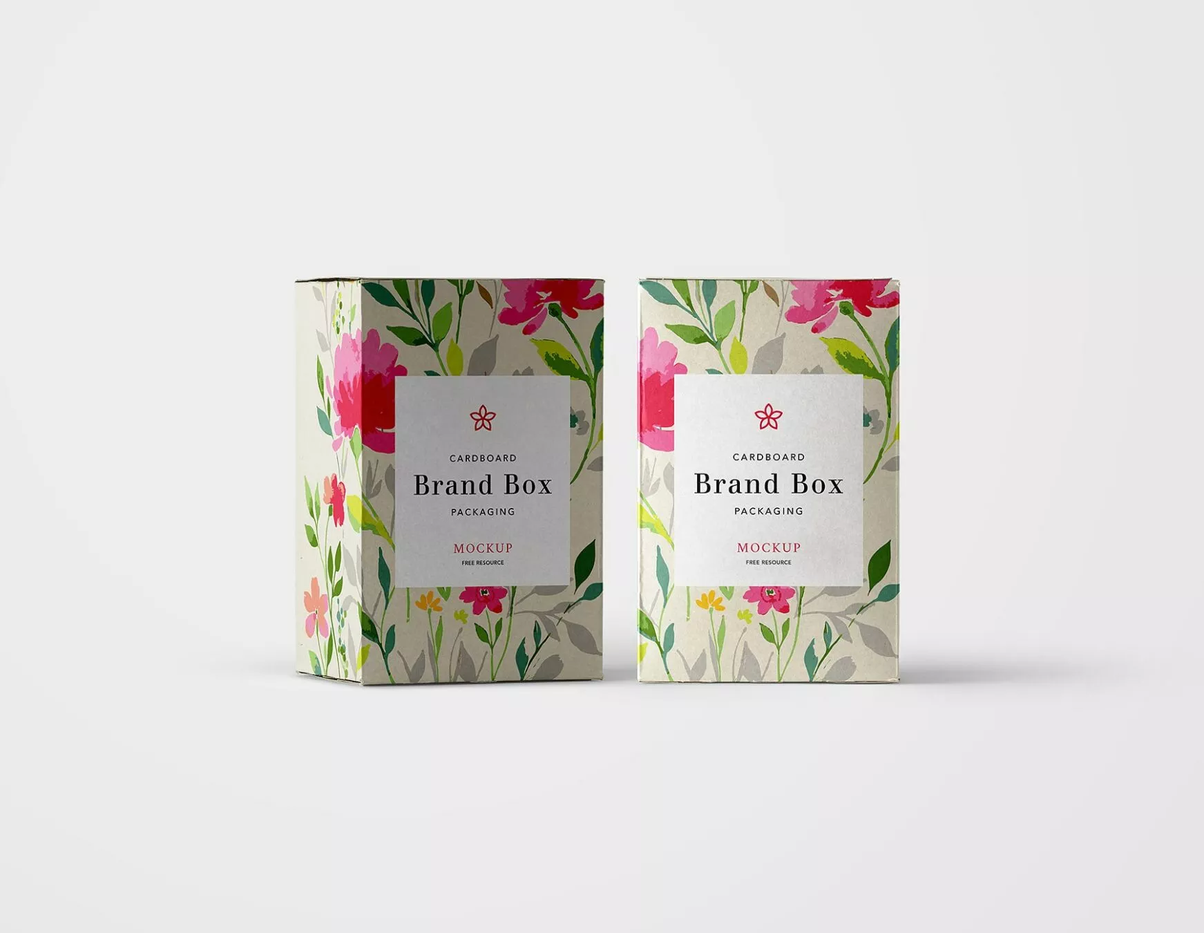 Free Cardboard Product Box Mockup