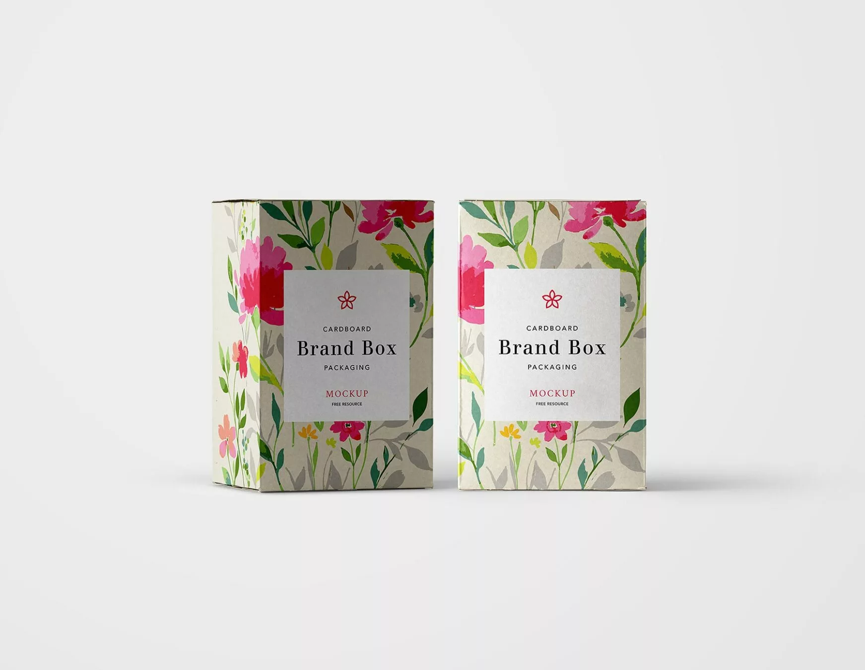 Free Cardboard Product Box Mockup