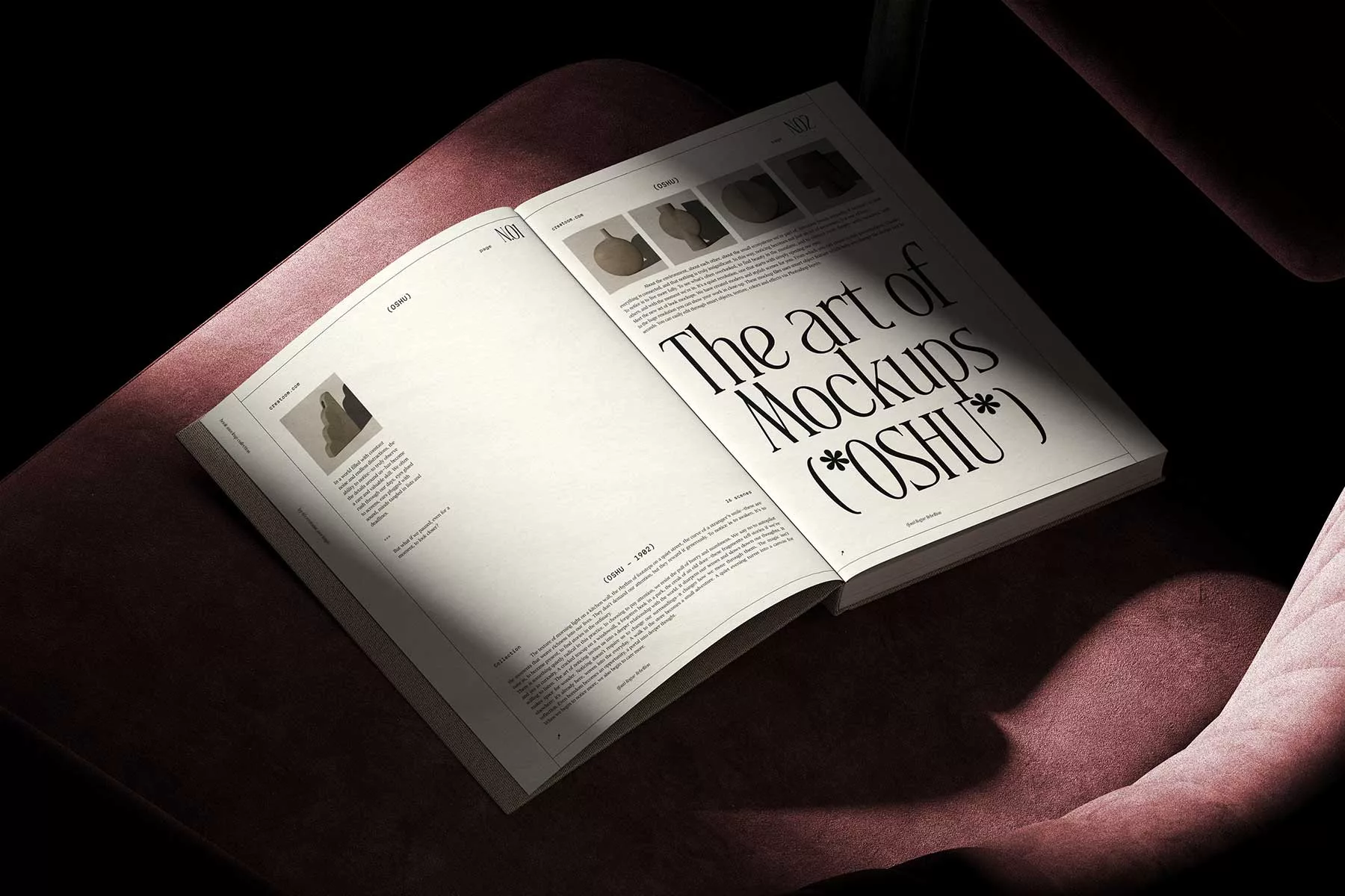 Free Open Book Mockup – Isometric View
