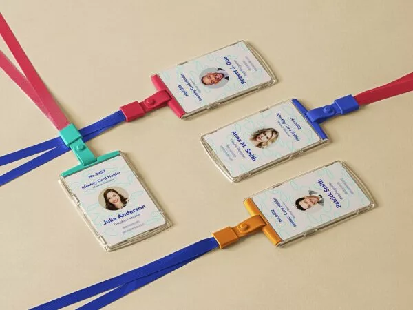 ID Card Mockup Set with Lanyards