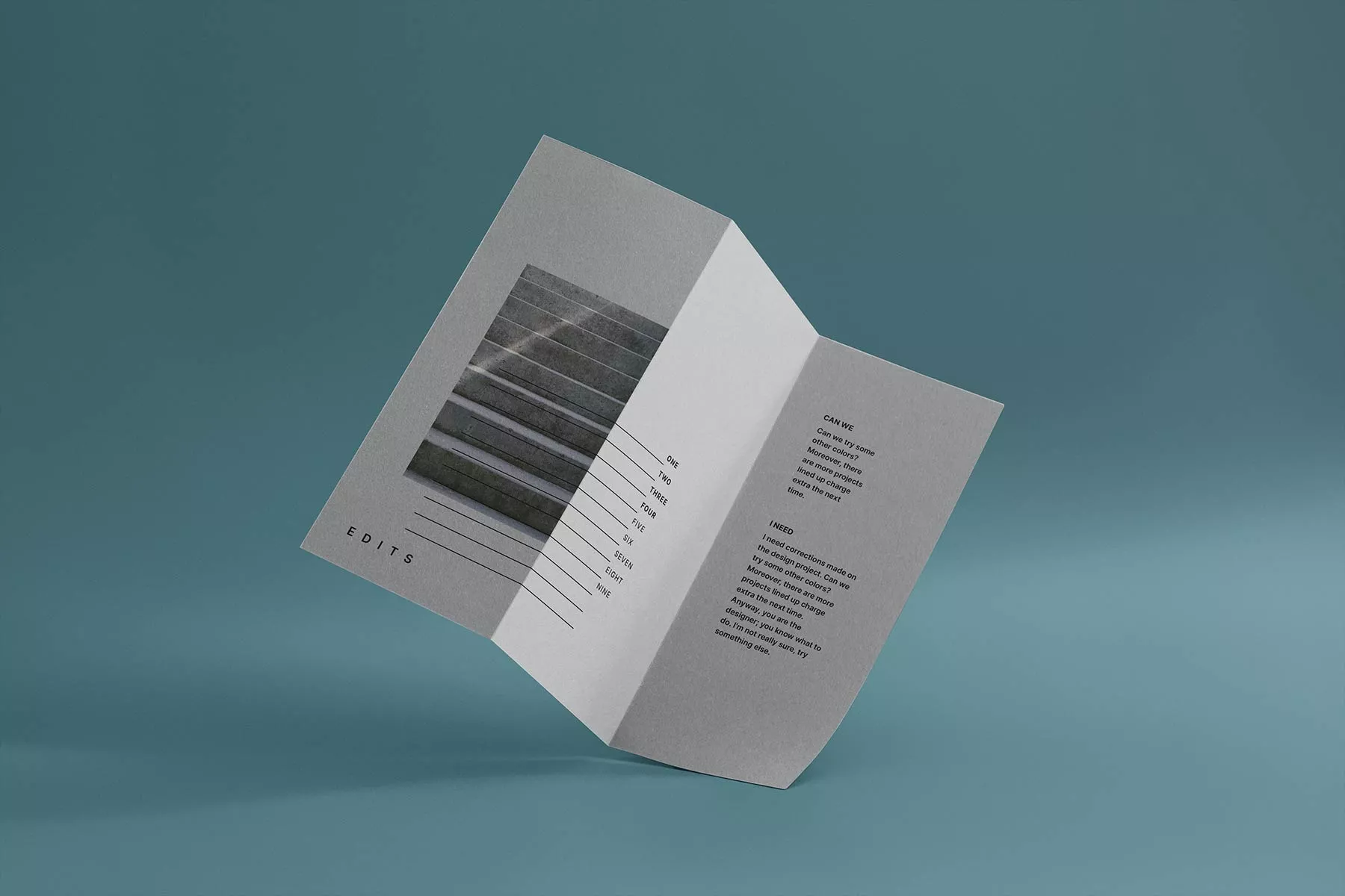 Letter Trifold Brochure Mockup