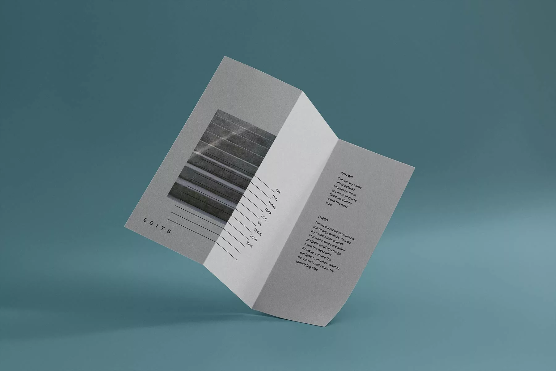 Letter Trifold Brochure Mockup