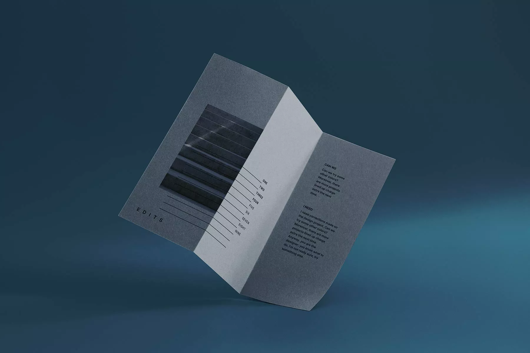 Letter Trifold Brochure Mockup