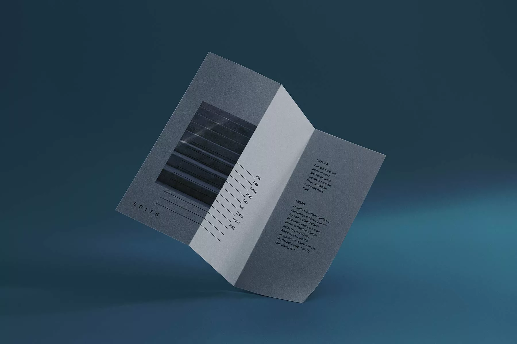 Letter Trifold Brochure Mockup