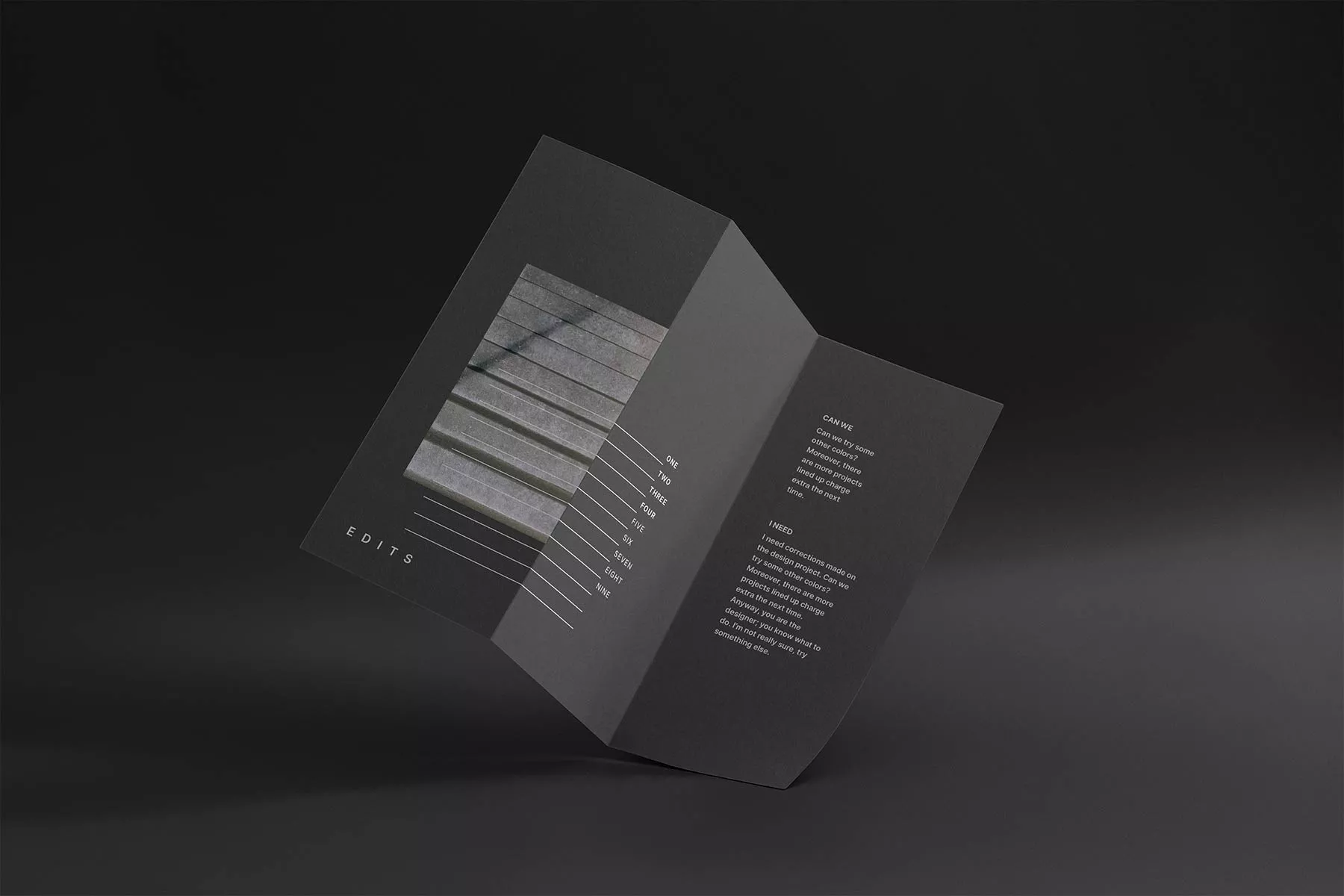 Letter Trifold Brochure Mockup
