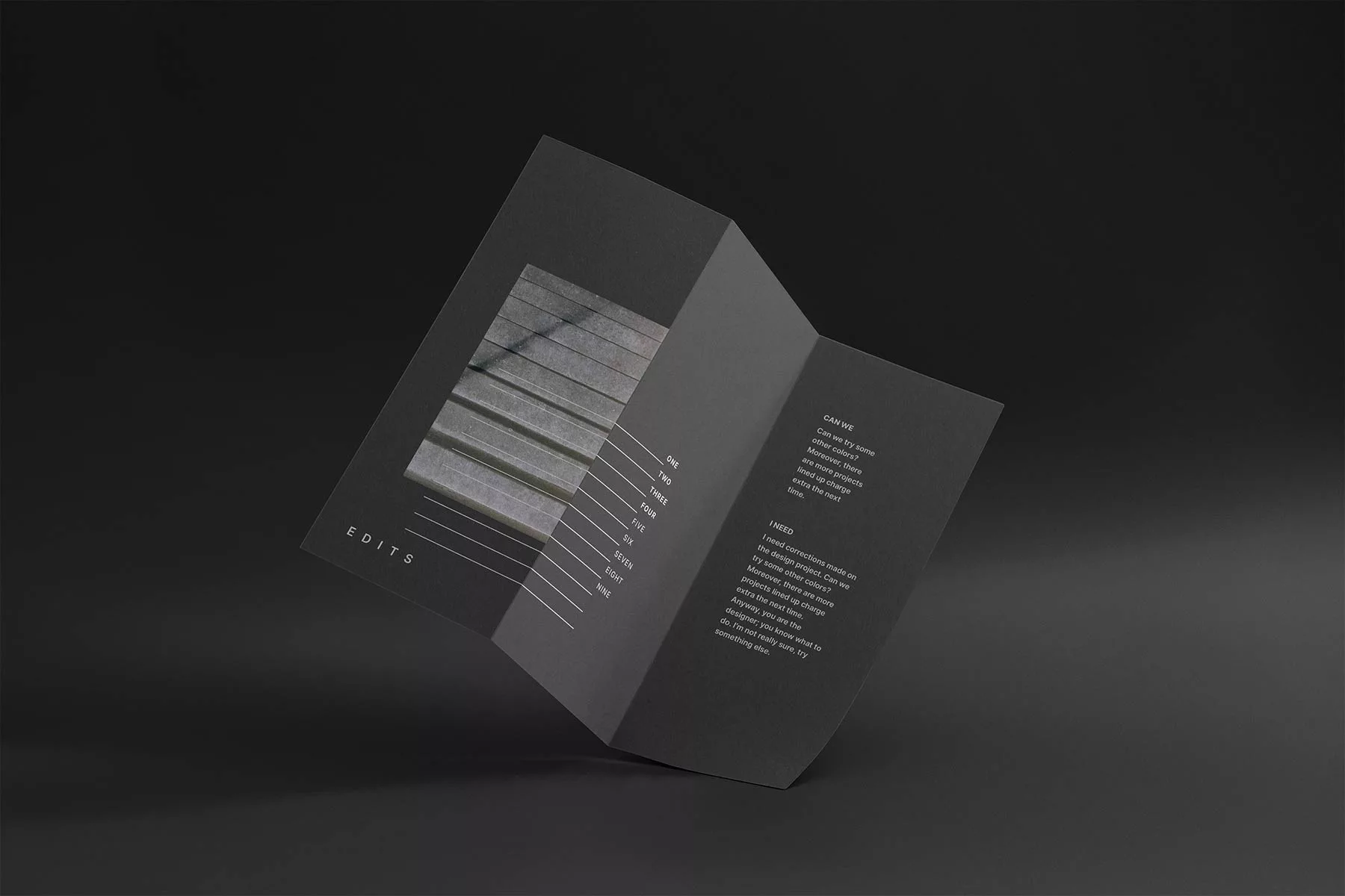 Letter Trifold Brochure Mockup