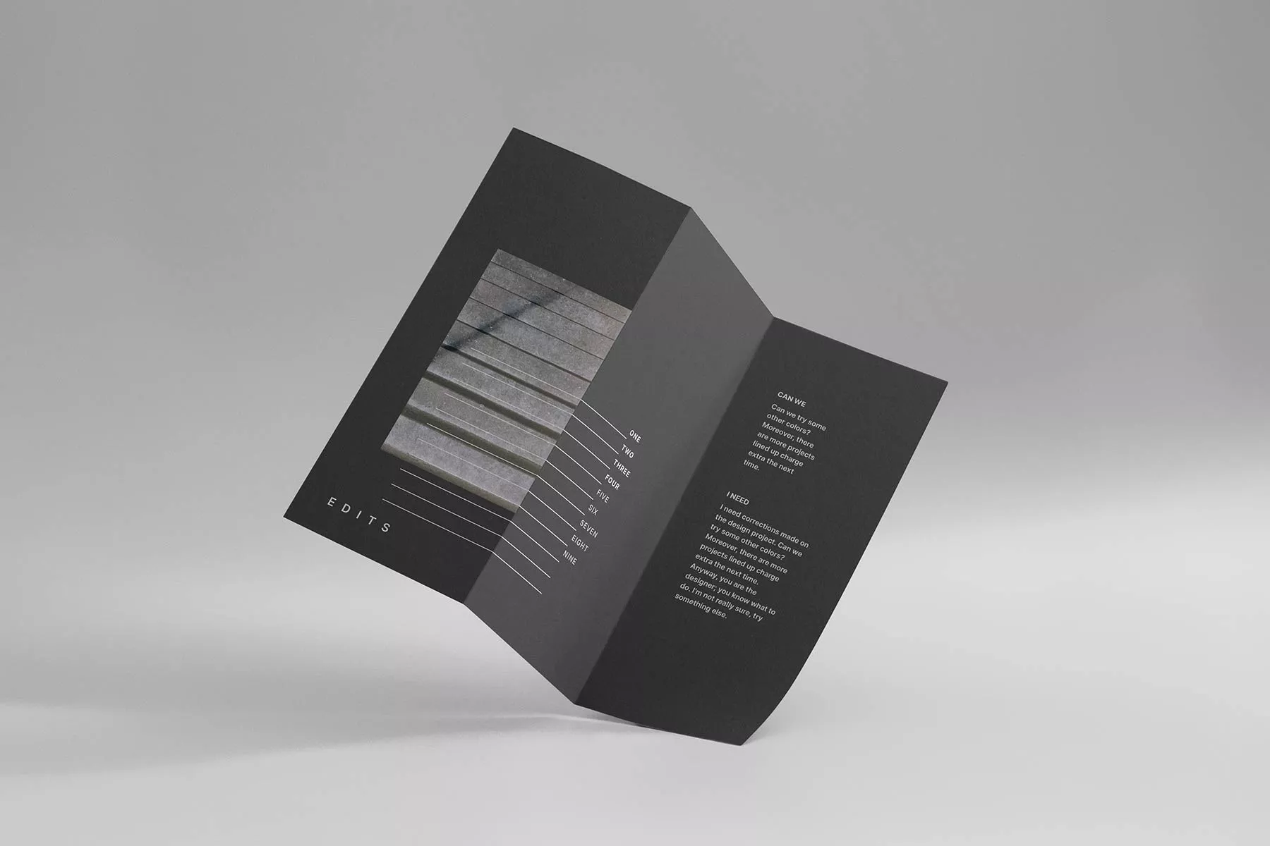Letter Trifold Brochure Mockup