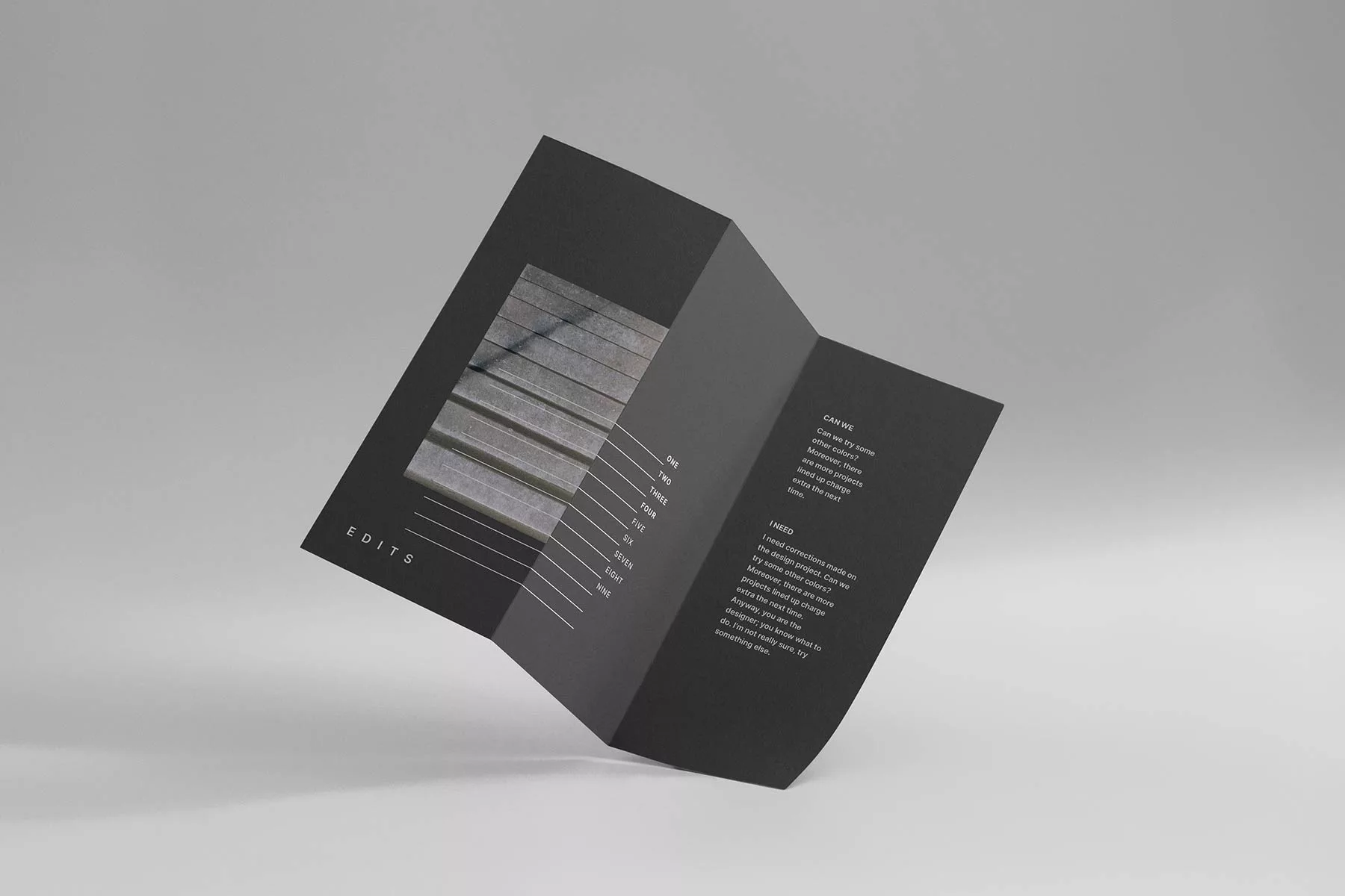 Letter Trifold Brochure Mockup