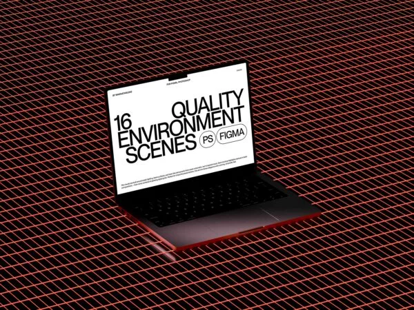 MacBook Free PSD Mockup