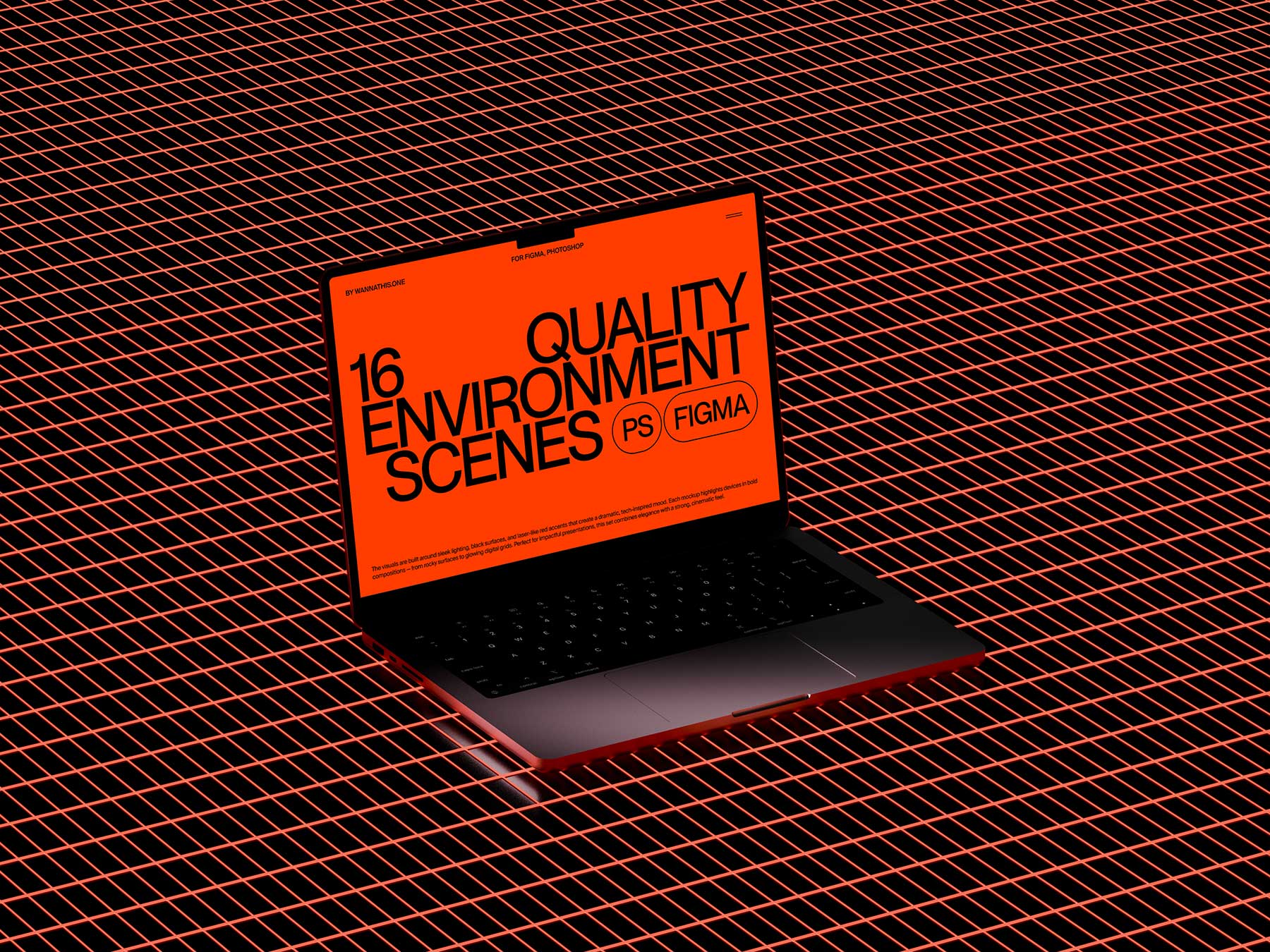 MacBook Free PSD Mockup