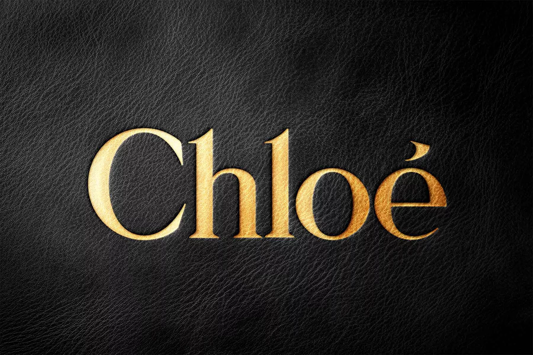 Pressed Leather Logo Mockup with Gold Foil Effect