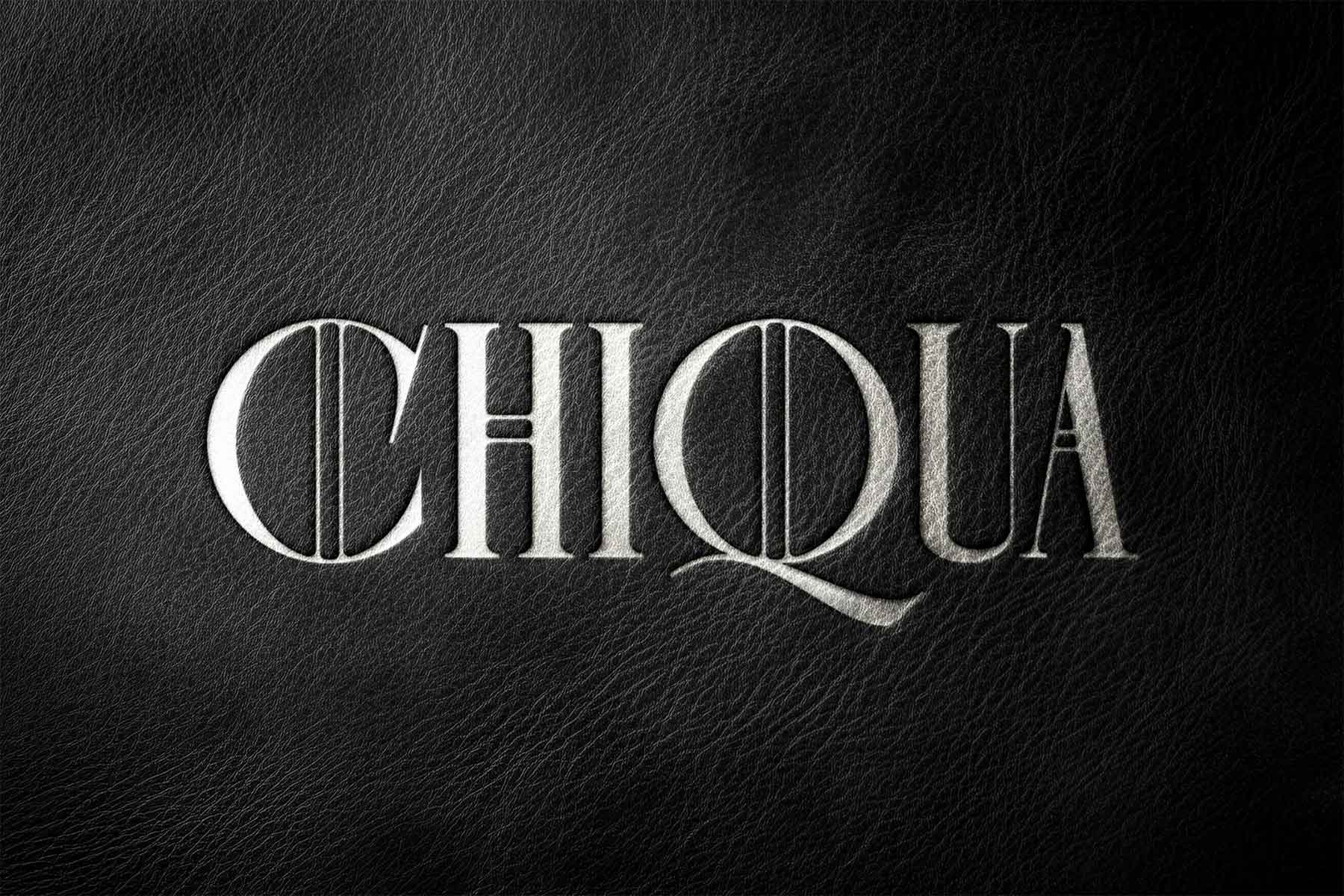 Pressed Leather Logo Mockup with Gold Foil Effect