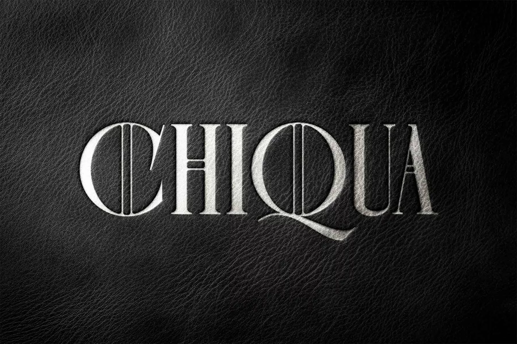 Pressed Leather Logo Mockup with Gold Foil Effect