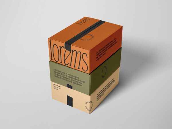Shipping Carton Boxes Mockup