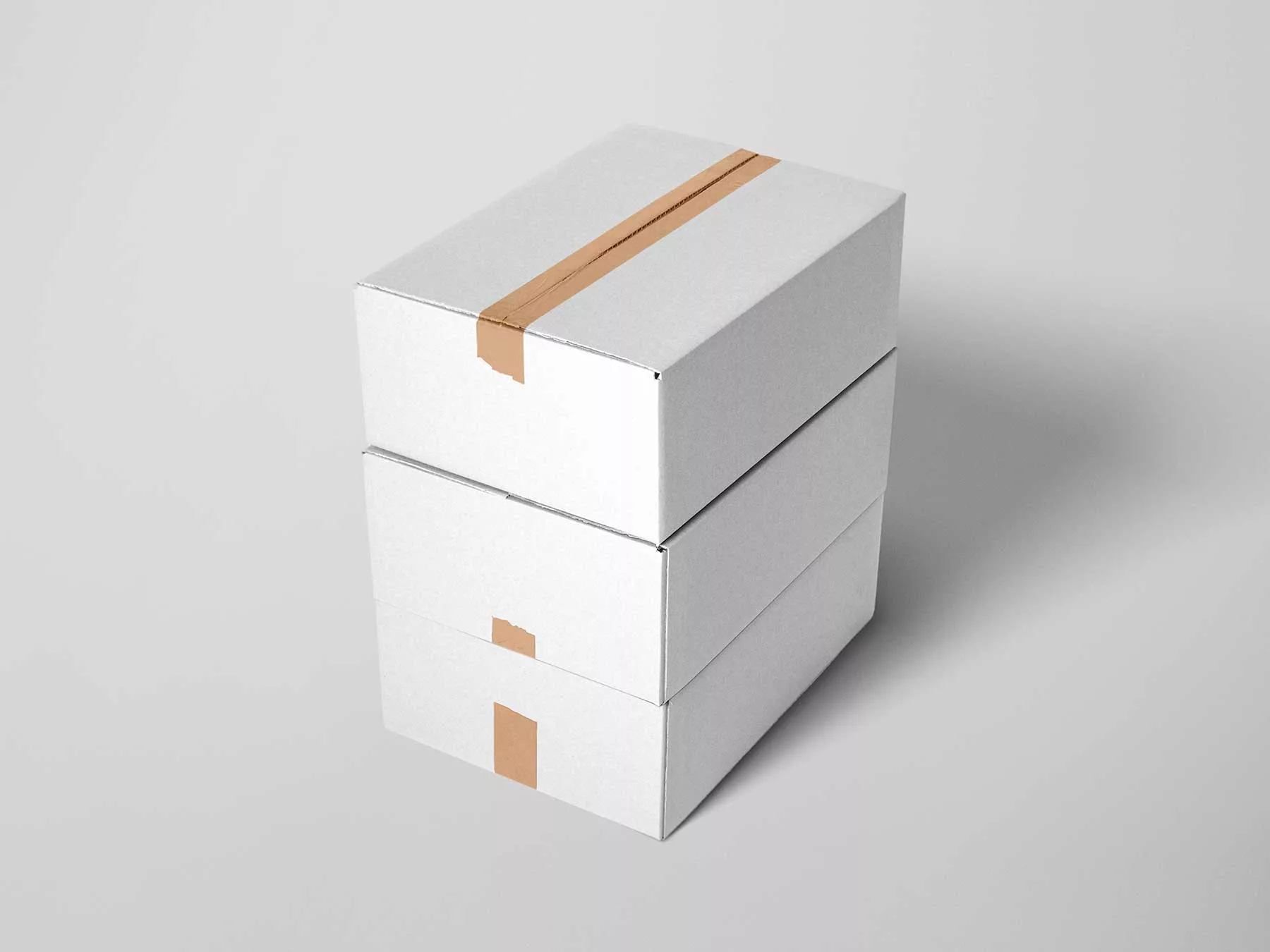 Shipping Carton Boxes Mockup