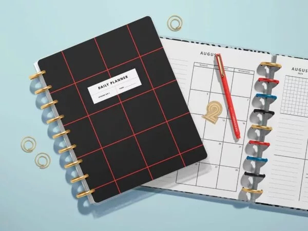 Spiral Planner Notebook Mockup