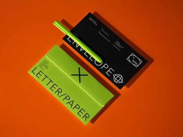 Stationery Letter Envelope PSD Mockup (DL)