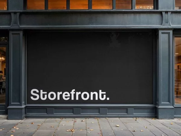 Storefront Window Banner Mockup