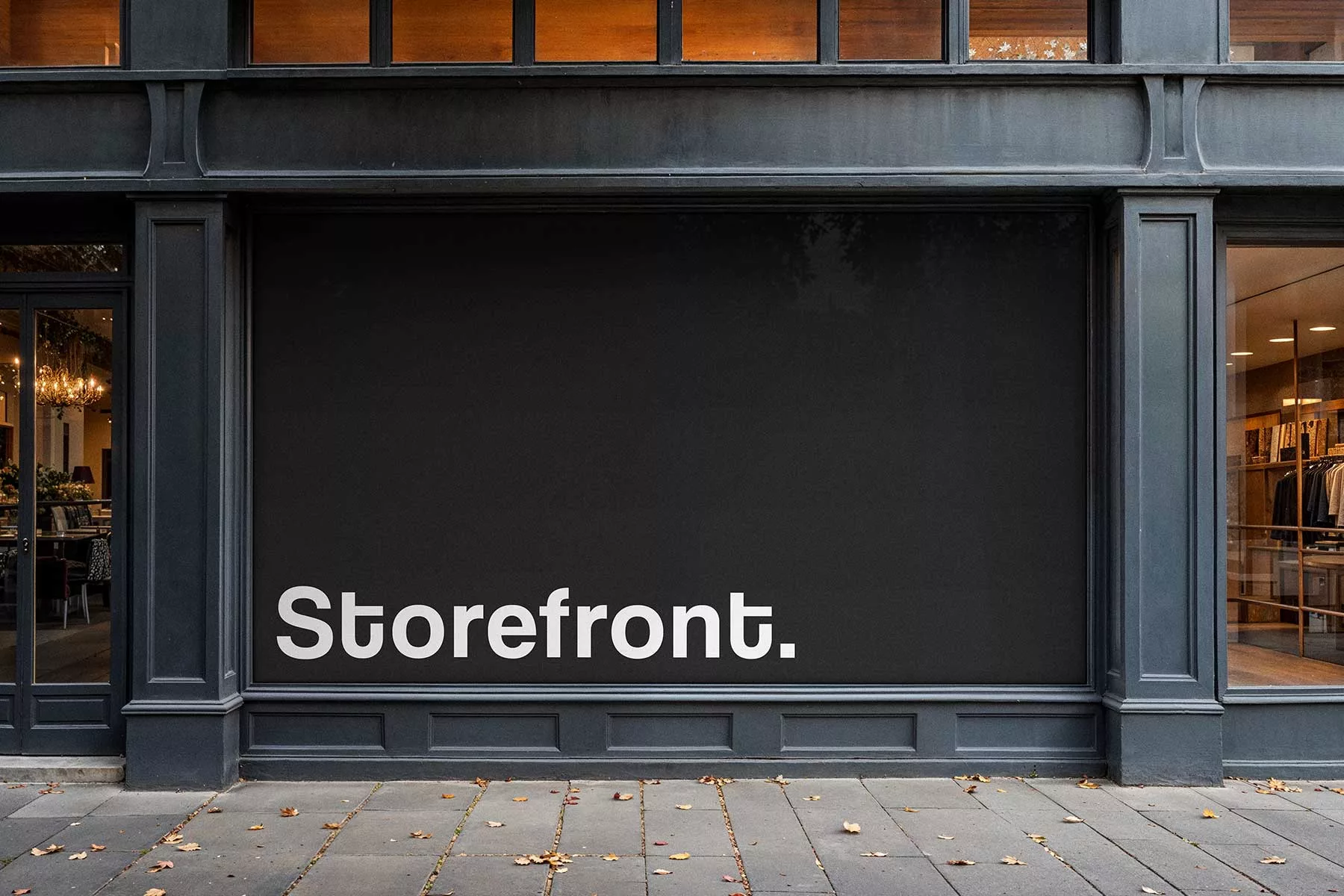 Storefront Window Banner Mockup