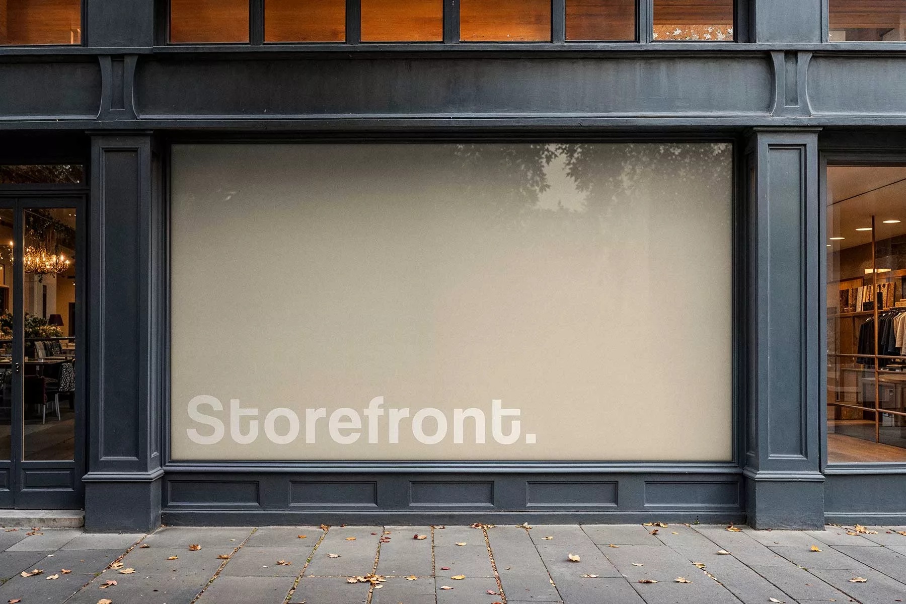 Storefront Window Banner Mockup