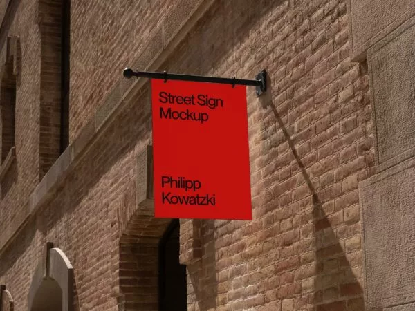 Street Wall Sign Mockup