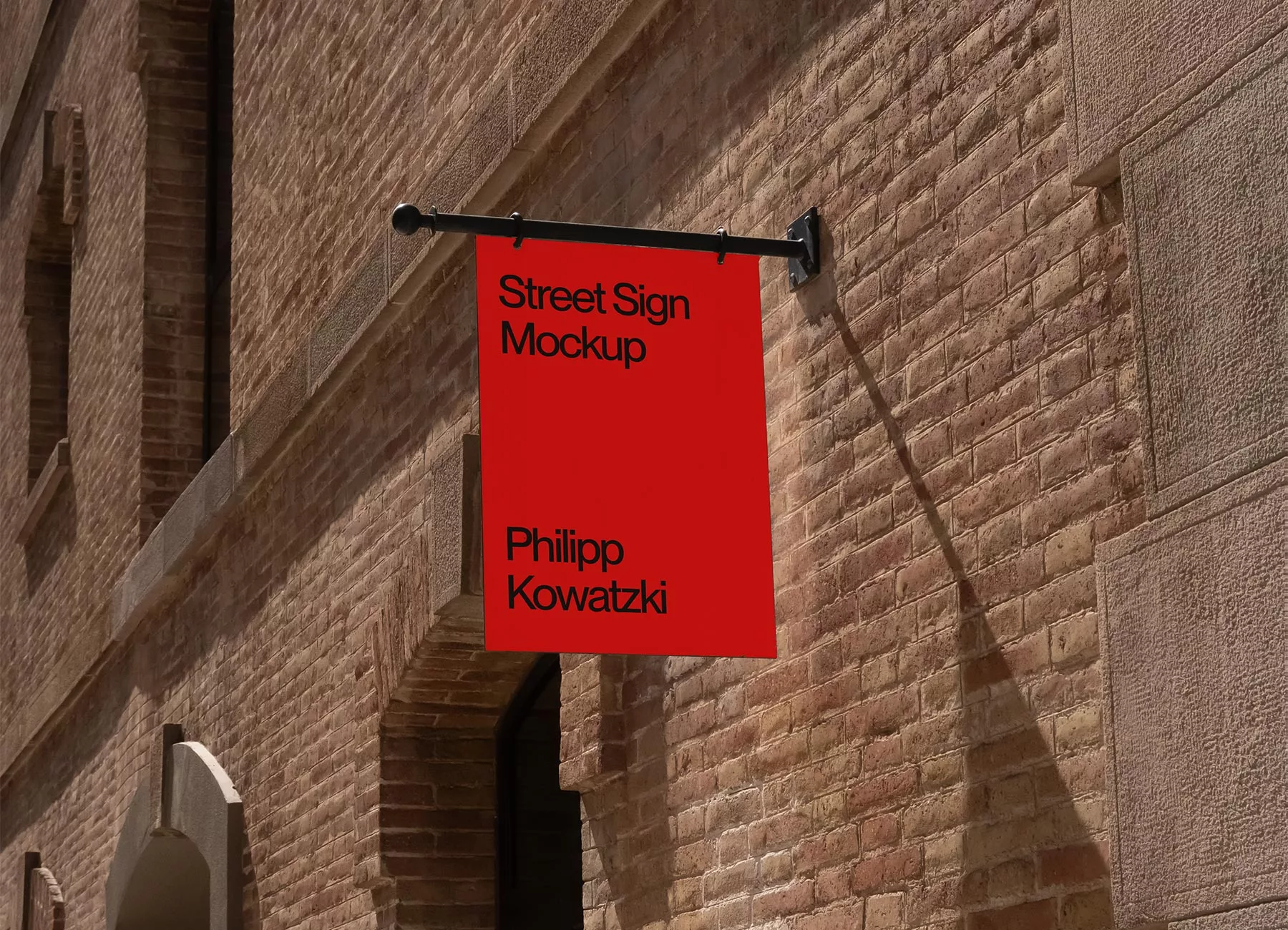 Street Wall Sign Mockup