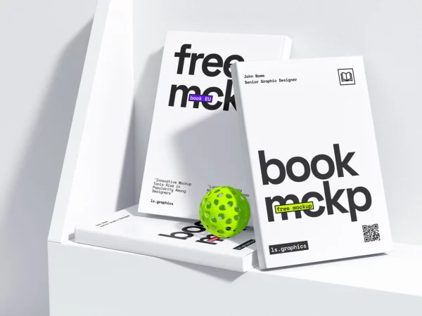 Three Book Mockup Scene