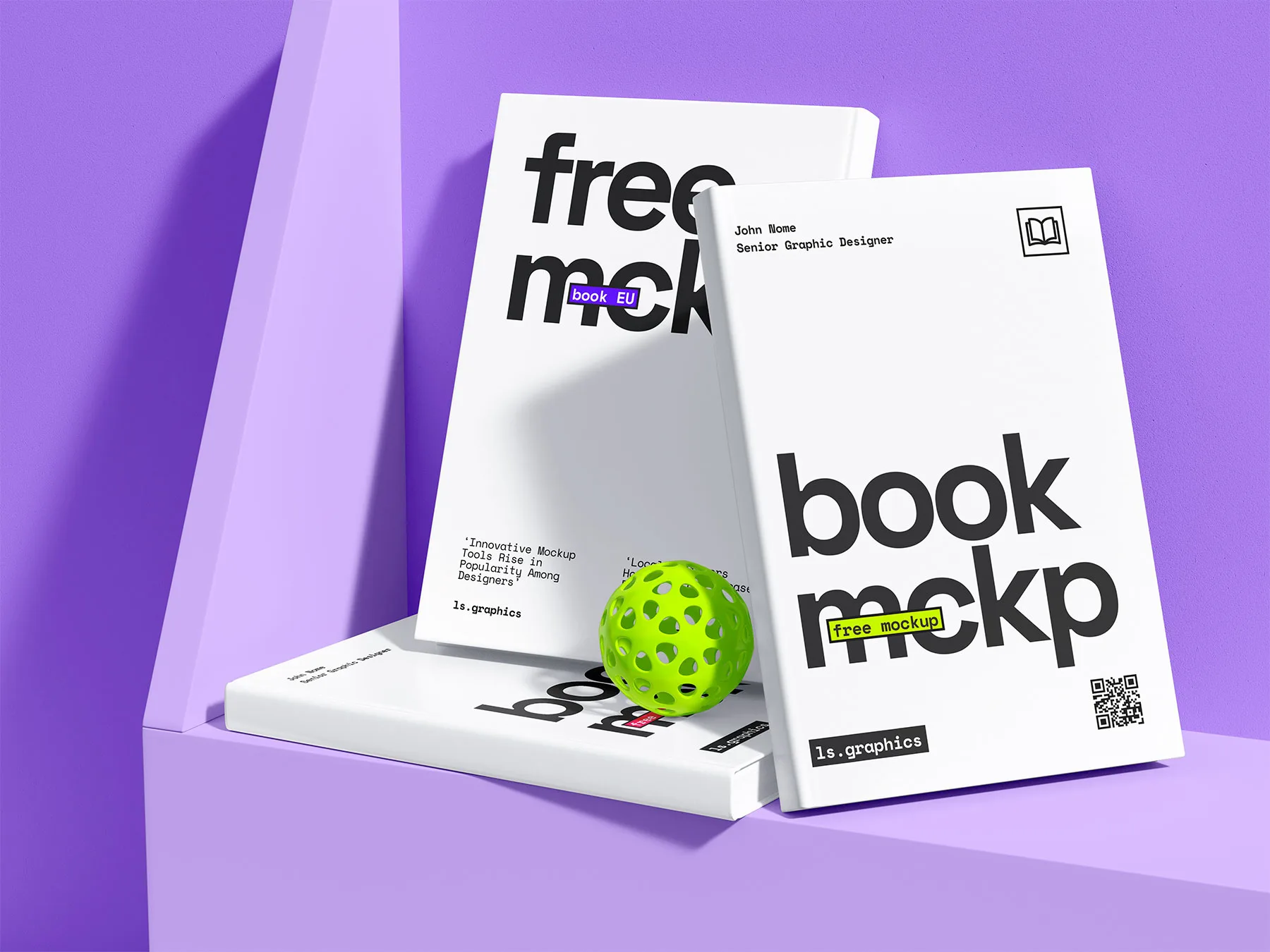 Three Book Mockup Scene