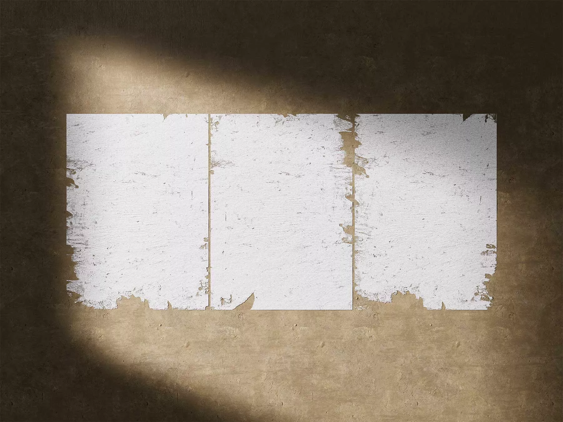 Torn Poster on Wall Mockup