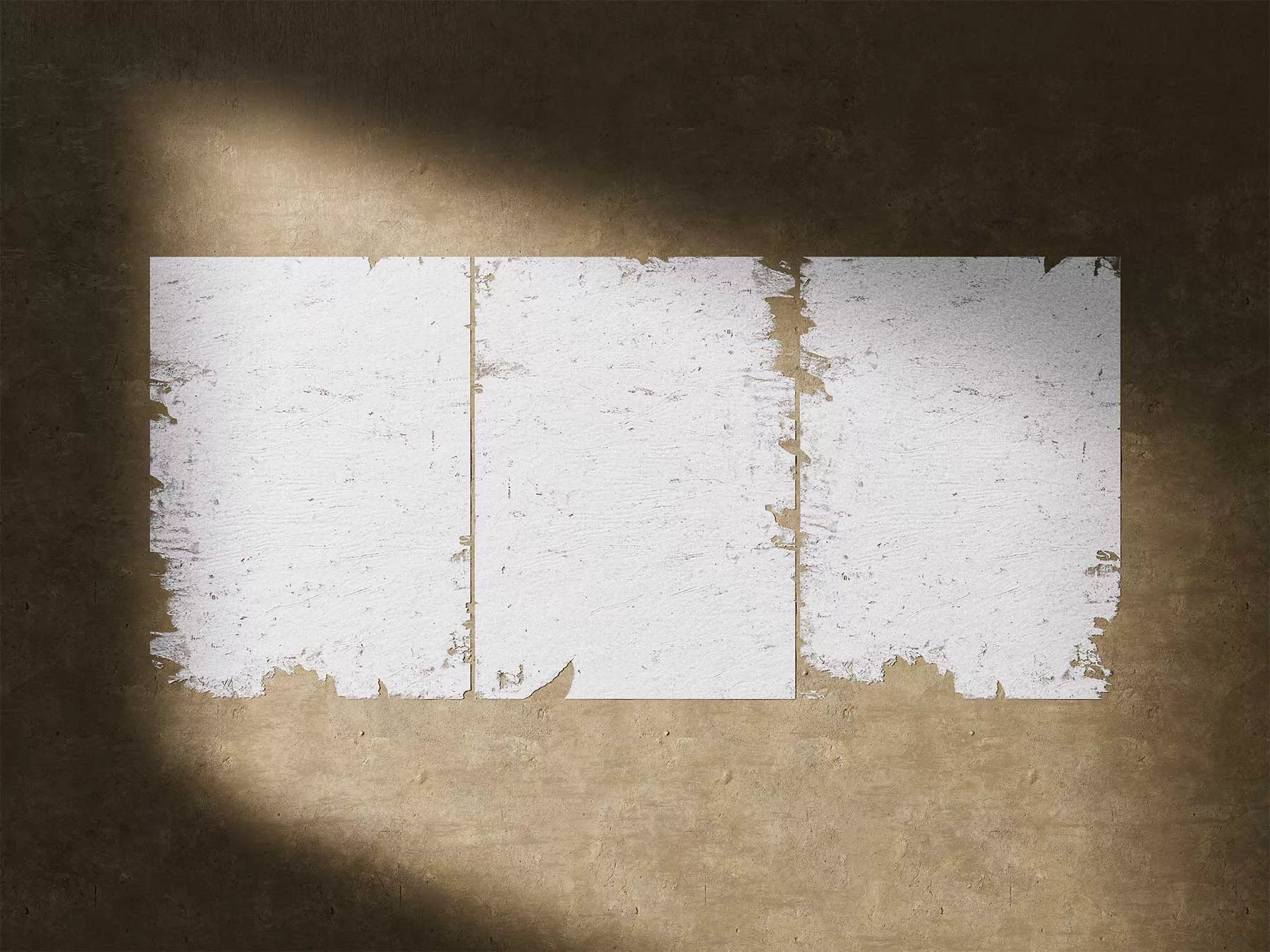Torn Poster on Wall Mockup