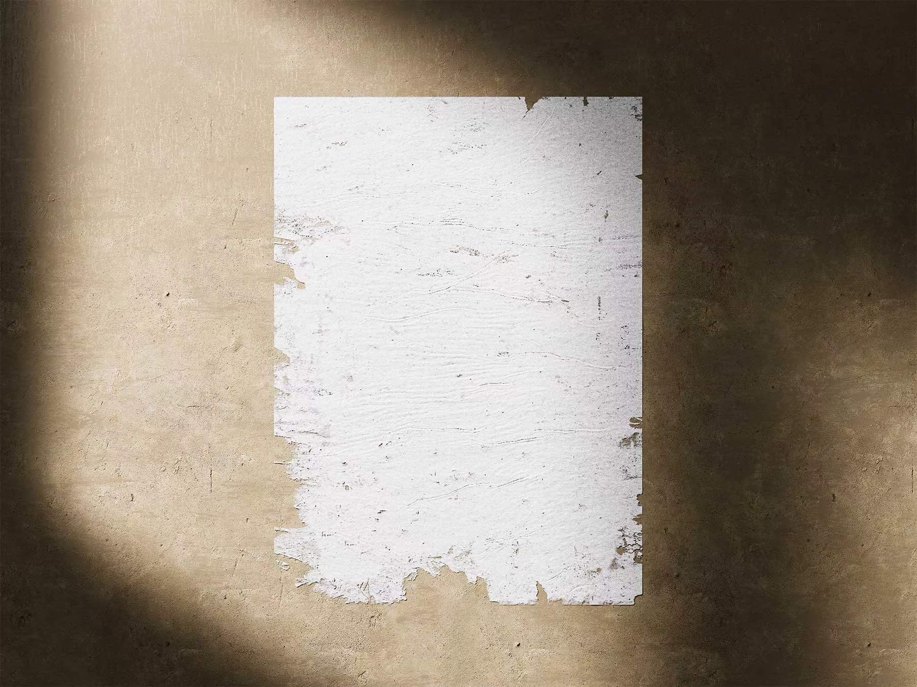 Torn Poster on Wall Mockup
