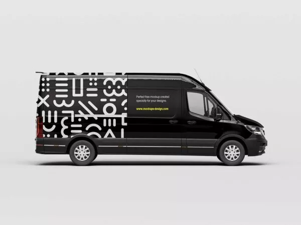 Van Vehicle Mockup (5 PSD Scenes)