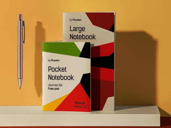 Notebook Mockup Presentation Set