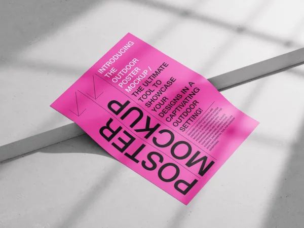 Poster Mockup (4 Minimalist PSD Scenes)