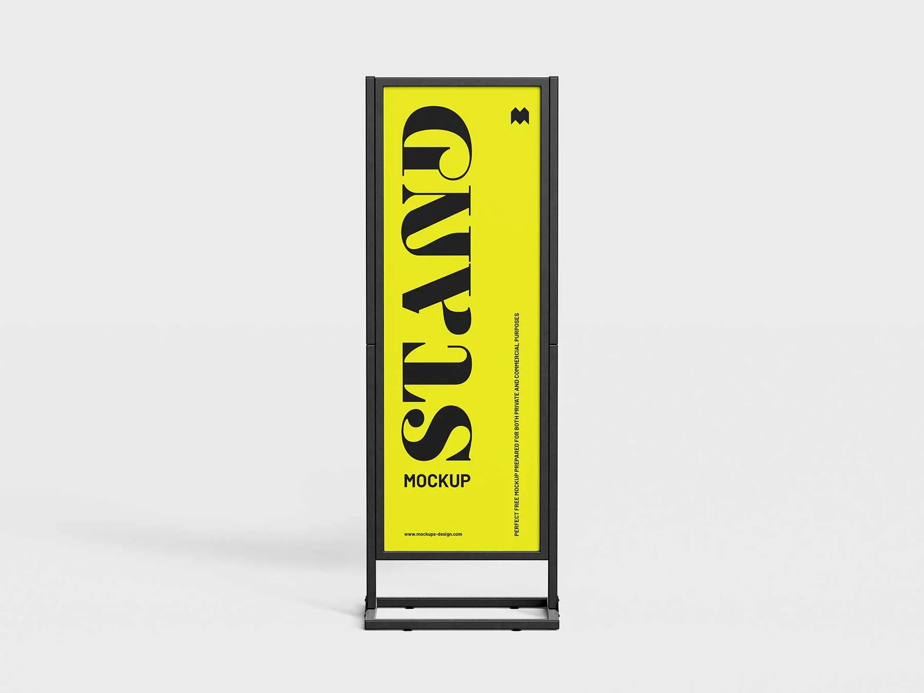 Vertical Floor Stand Banner Mockup