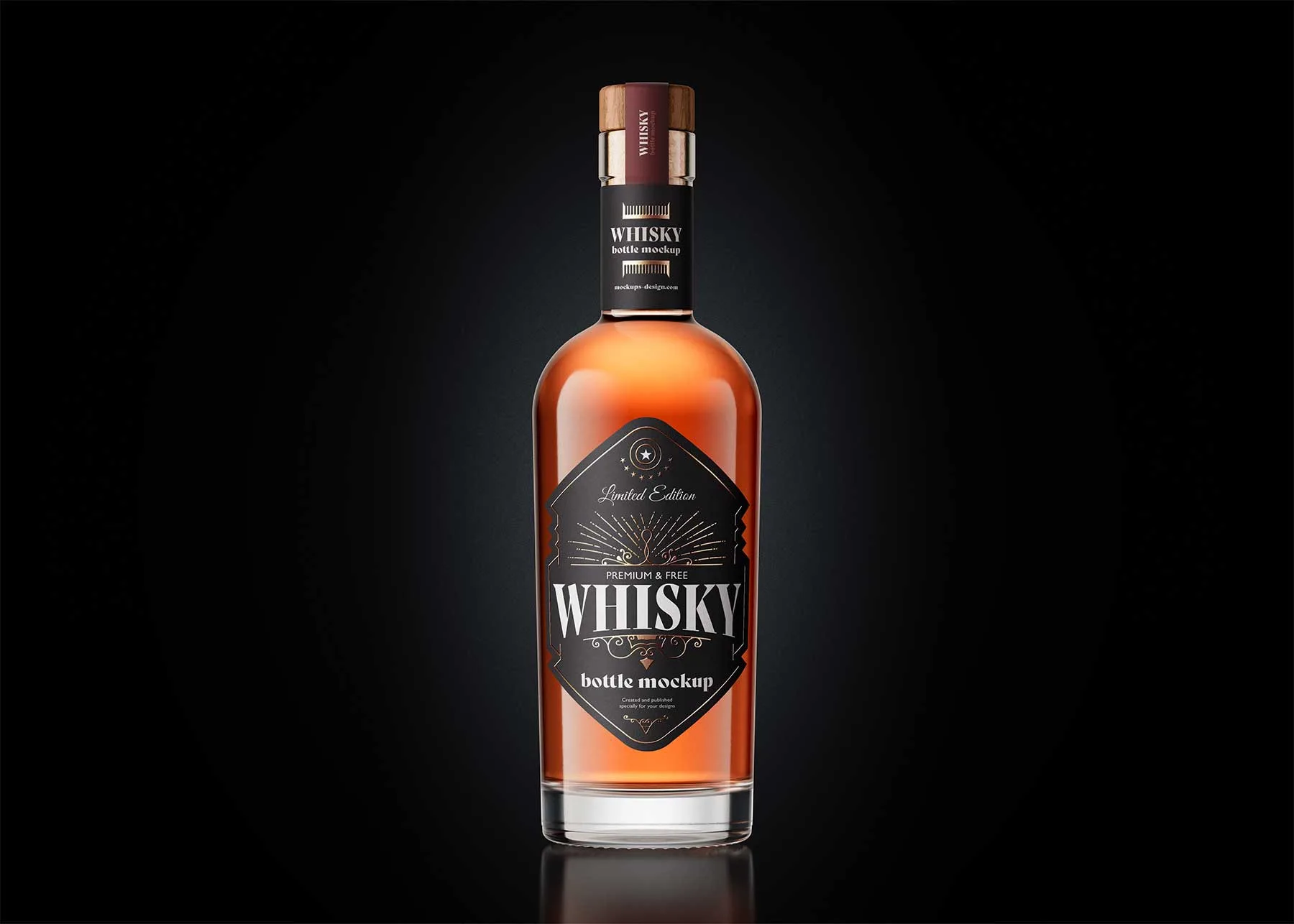 Whiskey Bottle Mockup