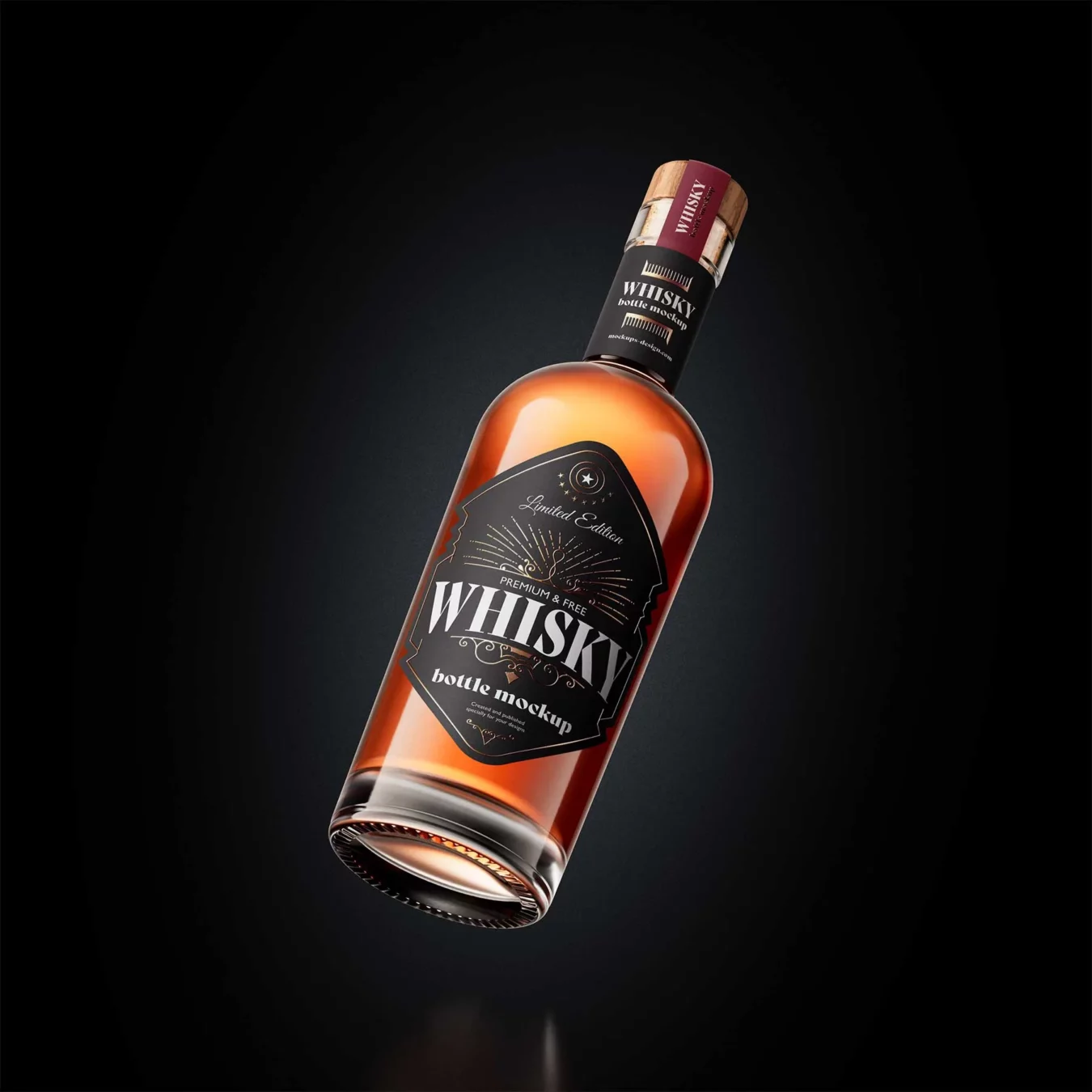 Whiskey Bottle Mockup