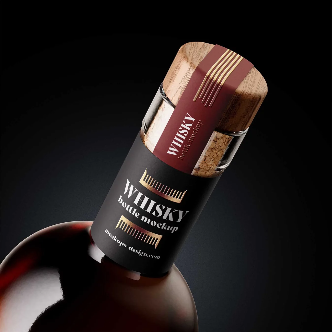 Whiskey Bottle Mockup