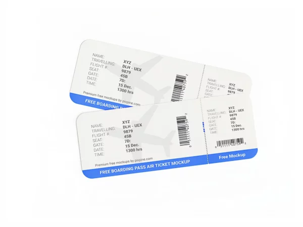 Boarding Pass / Event Ticket Mockup