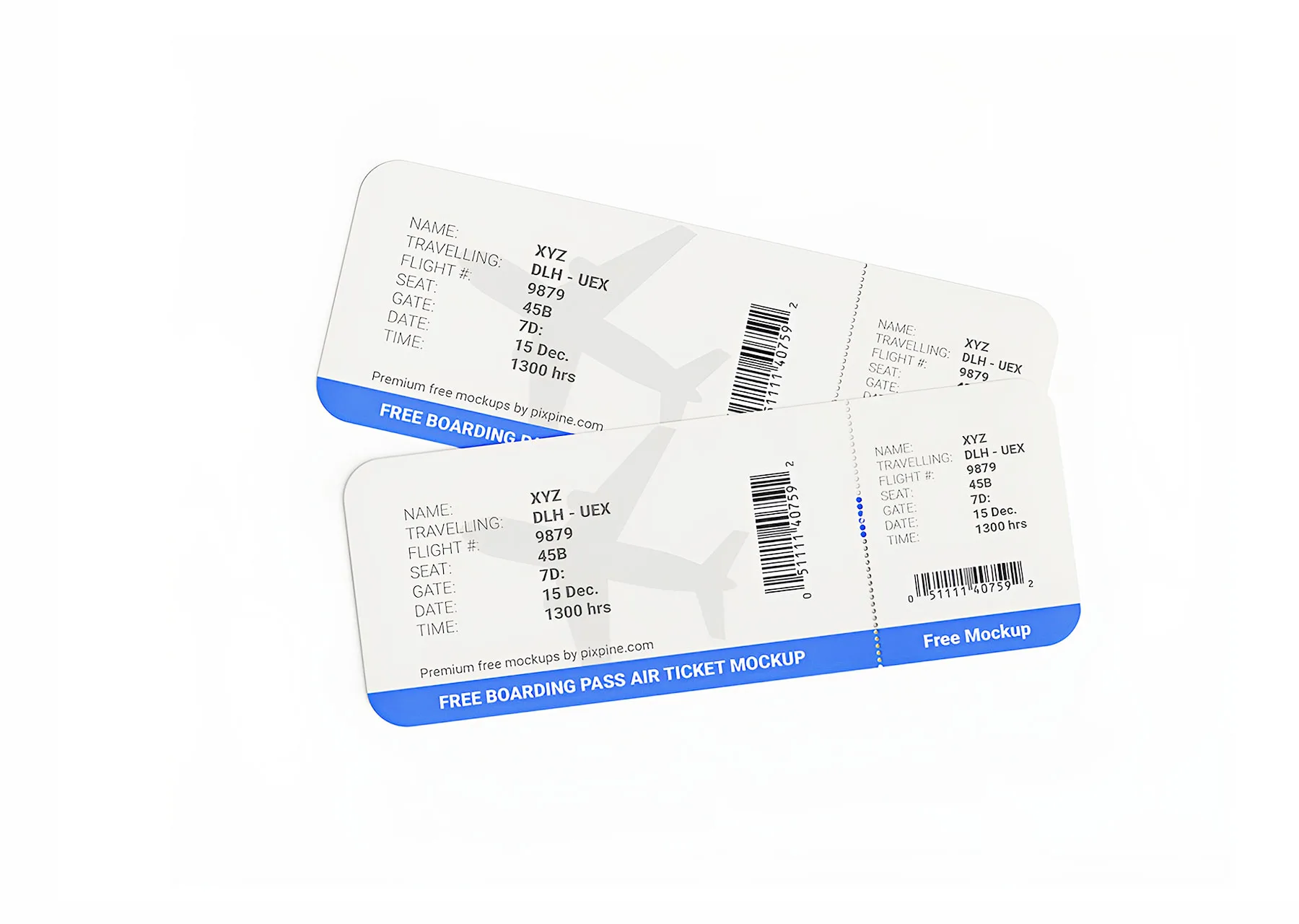 Boarding Pass / Event Ticket Mockup
