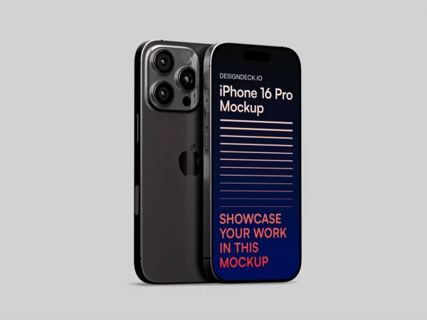 Minimalist iPhone 16 Pro Mockup Scene