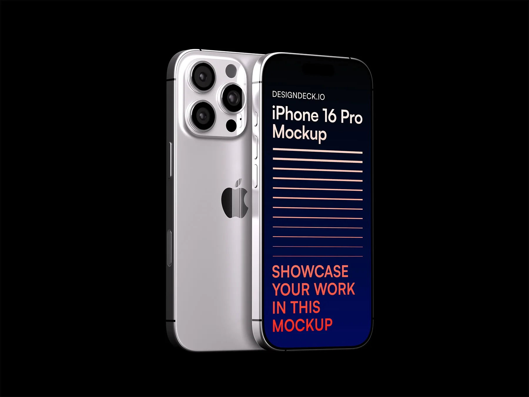 Minimalist iPhone 16 Pro Mockup Scene