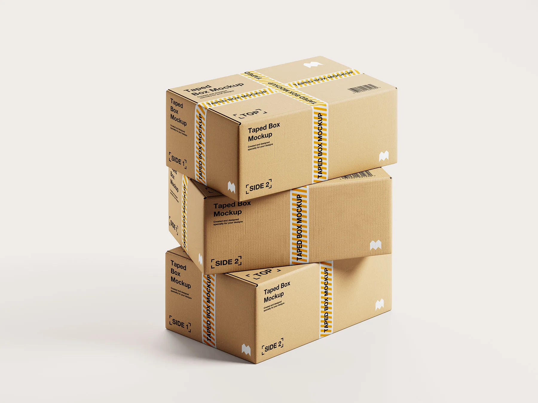 Packaging Taped Box Mockup