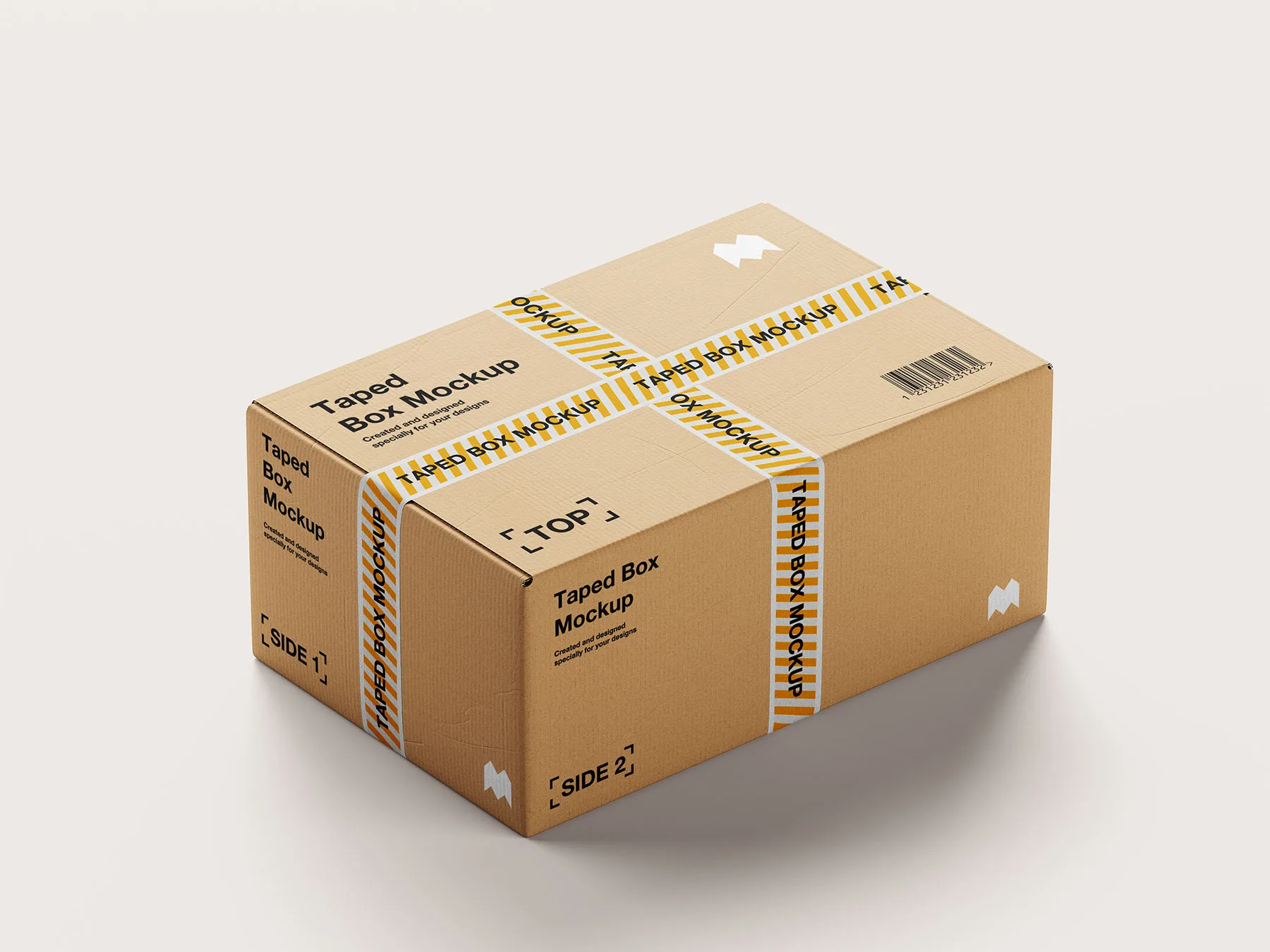 Packaging Taped Box Mockup