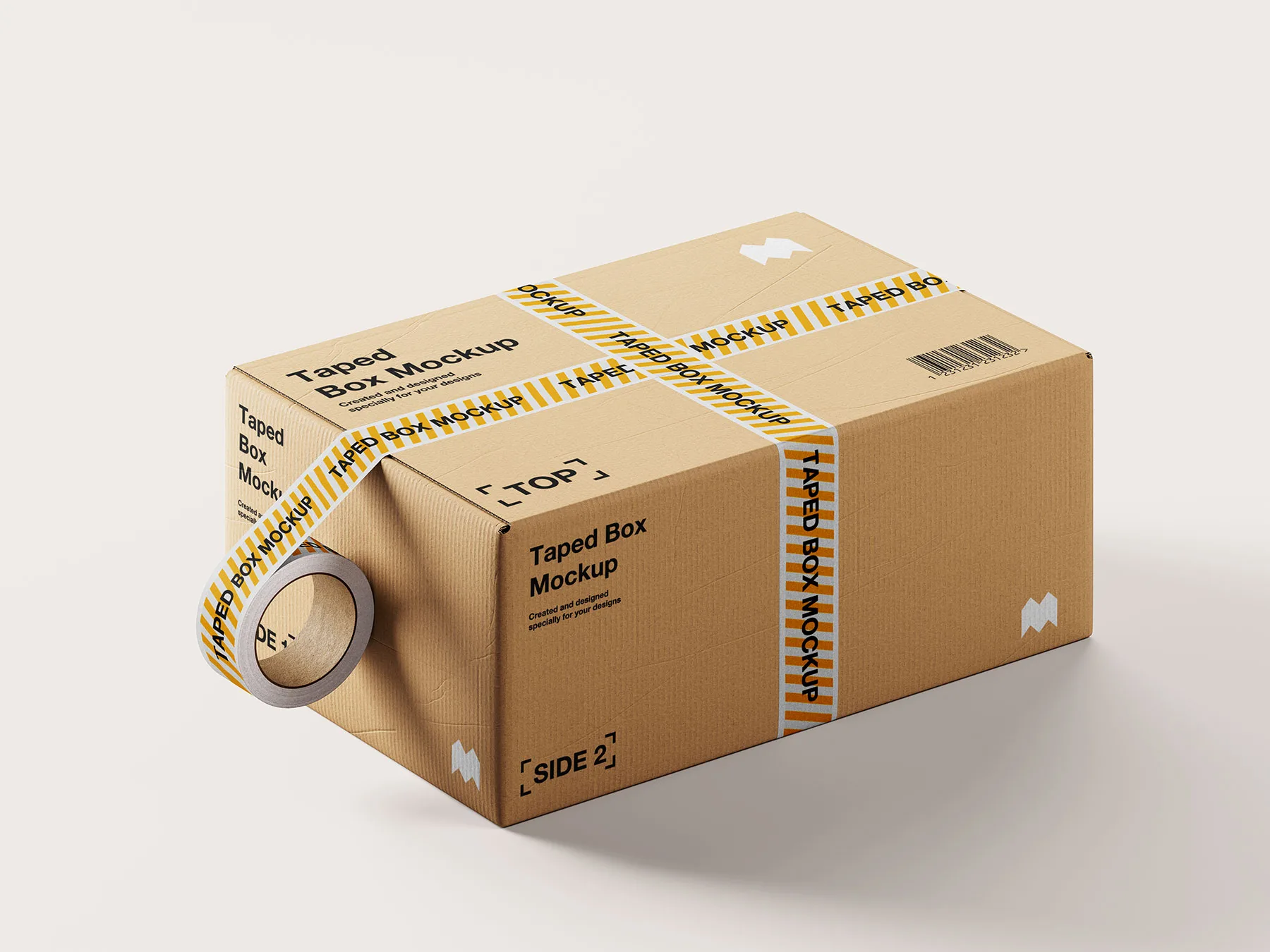 Packaging Taped Box Mockup