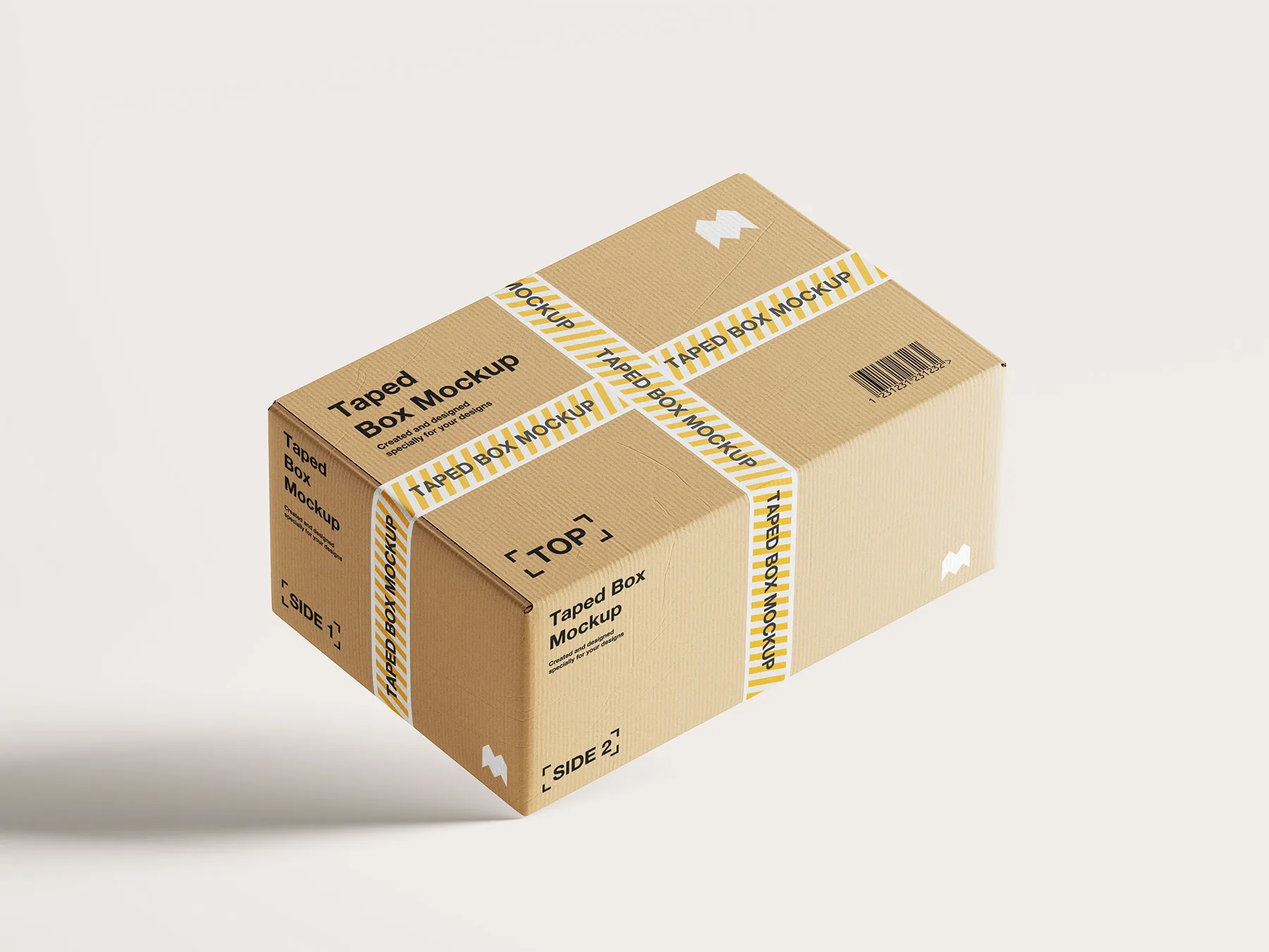 Packaging Taped Box Mockup
